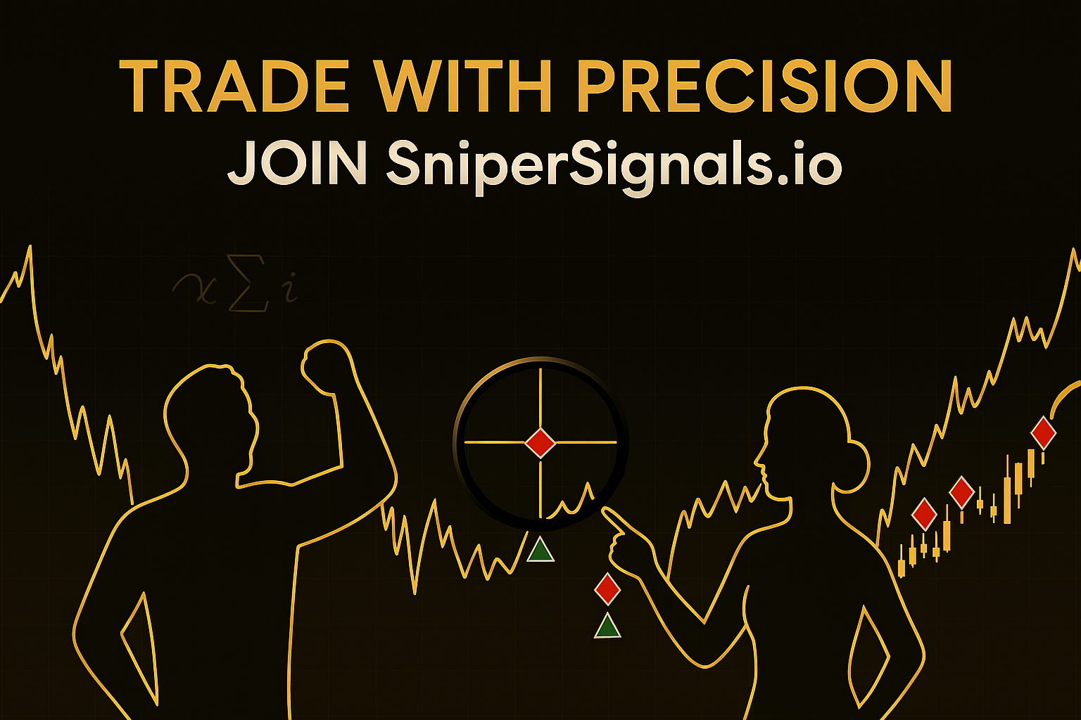 Example signal chart with neon Buy/Sell markers